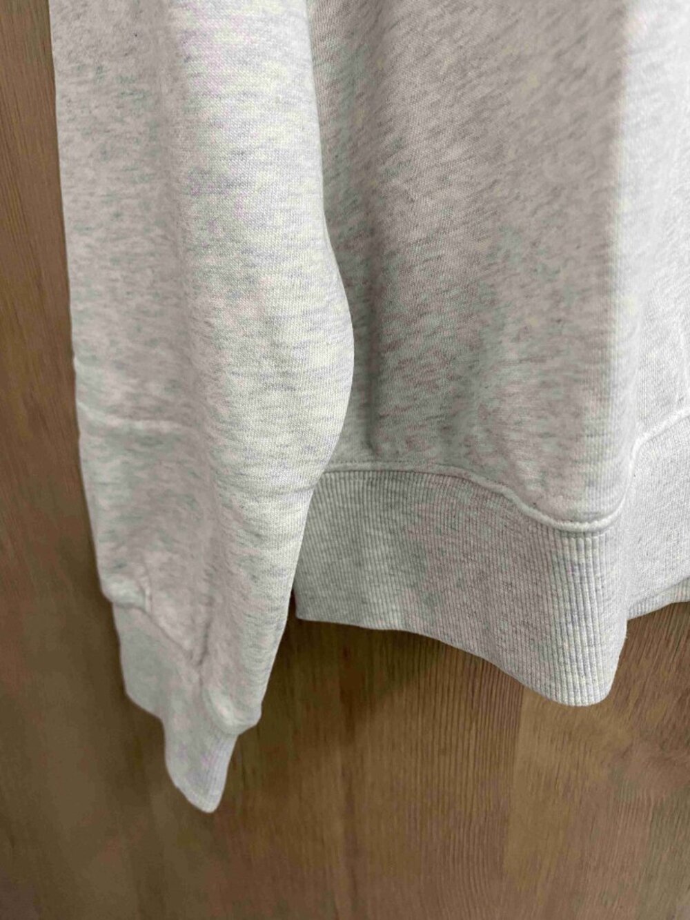 PARKE Varsity Mock Neck Heather Gray Sweatshirt - Picture 4 of 7